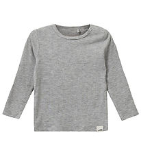 Sofie Schnoor Bluse - Rib - Petriciasb - Gråmeleret