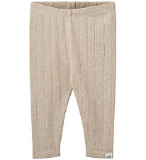 Sofie Schnoor Leggings - Nalinesb - Beige m. Hulmønster
