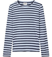 Mads Nørgaard Bluse - Rib - Talika - Parisian Night/Cashmere Blu