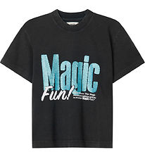 Mads Nørgaard T-Shirt - Tristi - Sort/Blå m. Glimmer