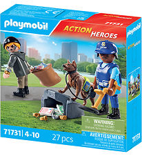 Playmobil Action Heroes - Politieftersøgning med Hund - 71731 -