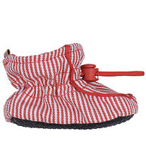Melton Hjemmesko - Striped - True Red