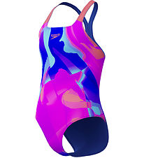 Speedo Badedragt - Digital Allover Powerback - Pink