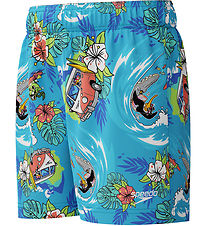 Speedo Badeshorts - Learn To Swim - Blå m. Print