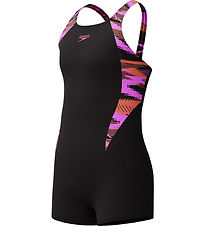 Speedo Badedragt - HyperBoom Splice - Sort m. Lilla