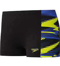 Speedo Badebukser - HyperBoom Panel - Sort m. Gul/Blå
