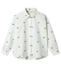 Name It Skjorte - NkfFilippas - Oversize - Bright White m. Sløjf