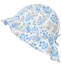 Huttelihut Sommerhat - Soft Chambray m. Blomster