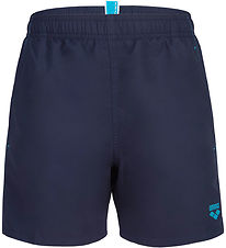Arena Badeshorts - Solid R - Navy/Turkis