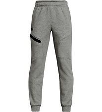 Under Armour Bukser - Unstoppable - Gråmeleret/Sort