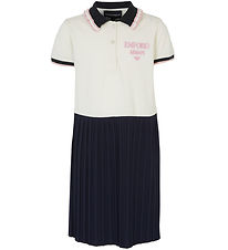 Emporio Armani Kjole - Off White/Navy
