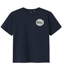 Name It T-shirts - Marvel - NkmMajor - Navy Blazer m. Print