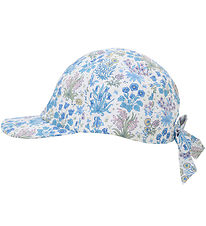 Huttelihut Kasket - Soft Chambray m. Blomster