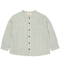 Copenhagen Colors Skjorte - Green W. Cream Stripe