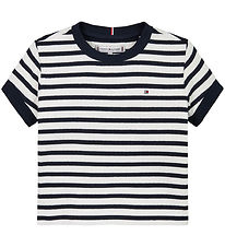 Tommy Hilfiger T-shirt - Ruffle Stripe - Dark Night Navy/Stripes