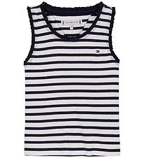 Tommy Hilfiger Top - Rib - Essential - Dark Night Navy/Stripes
