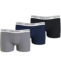 Calvin Klein Boxershorts - 3-pak - Sort/Gråmeleret/Black Iris