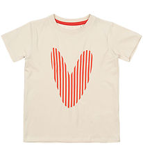 The New T-shirt - TnNorrine - White Swan m. Hjerte