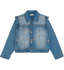Minymo Denim Jakke M. Embroidery - Blue Fog