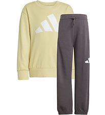 adidas Performance Sweatsæt - Powder Yellow/Hvid