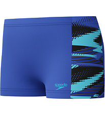 Speedo Badebukser - HyperBoom Panel - Blå m. Print