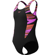 Speedo Badedragt - HyperBoom Splice Muscleback - Sort m. Lilla