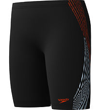 Speedo Badebukser - Plastisol Placement Jammer - Sort m. Orange