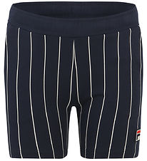 Fila Shorts - Leczna - Black Iris/Bright White Striped