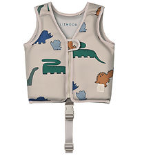 Liewood Svømmevest - 15-19 kg - Dove - Dinosaurs/Mist