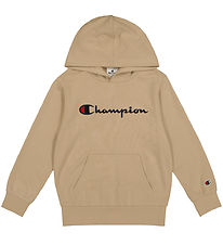 Champion Hættetrøje - Khaki m. Logo