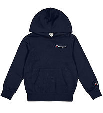 Champion Hættetrøje - Navy m. Logo