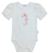 Hust and Claire Body k/æ - Britt - White m. Broderi Anglasie