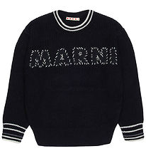 Marni Bluse - Strik - Sort m. Hvid