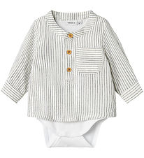 Name It Skjortebody l/æ - NbmFedanne - Navy Blazer/Cloud Dancer