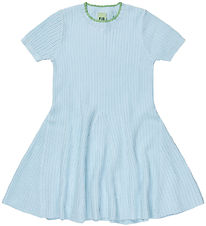 FUB Kjole - Strik - Pointelle - Light Blue