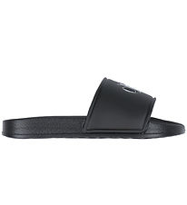 Calvin Klein Badesandaler - Logo Print Pool Slide - Sort