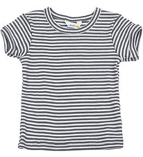 Joha Bluse K/Æ - Rib - Uld/Silke - Mørkegrå