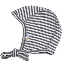 Joha Babyhjelm - Rib - Uld/Silke - Mørkegrå