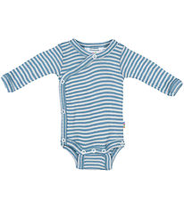 Joha Slå-Om Body - Rib - Uld/Silke - Blå