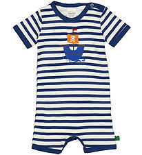 Freds World Sommerdragt - Stripe applique - Almond/ Navy