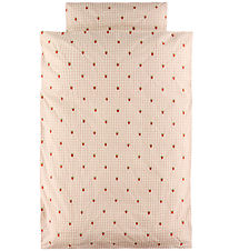Flöss Sengetøj - Baby - Dolly - Pink Berry Gingham