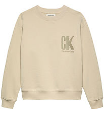 Calvin Klein Sweatshirt - Summer Backprint - Oyster Gray Grey