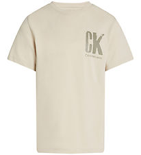 Calvin Klein T-shirt - Chest Surf Graphic - Oyster Grey