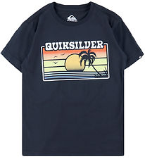 Quiksilver T-shirt - EV Sun Faded - Sort m. Print