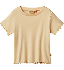 Wheat T-shirt - Rib - Irene - Macadamia