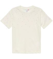 Vero Moda Girl T-shirt - VmSparkly - Snow White/Rhinestones
