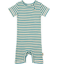 Petit Piao Sommerdragt - Rib - Modal - Turquise/Dark Off White