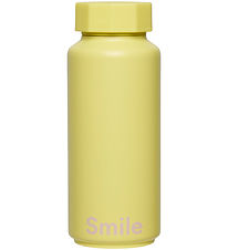Design Letters Termoflaske - 500 ml - Smile - Gul
