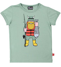 Danefæ T-shirt - Danebasic - Herb Green Fisk Din Ven