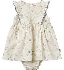 Wheat Kjolebody k/æ - Sofia - Ivory Checked Flowers
